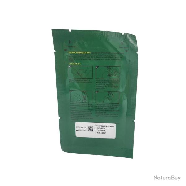 Pansement Woundclot� V�terinaire 8 x 20 cm vert