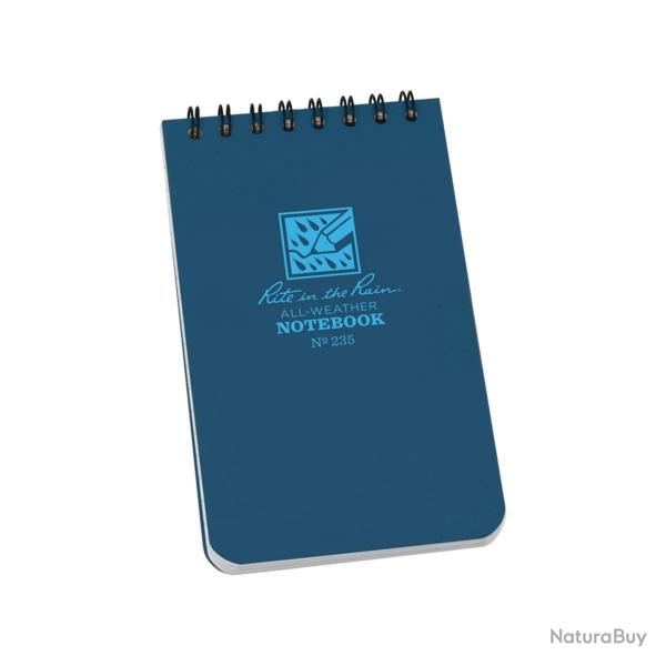 Top-spiral notebook 3x5 inch bleu Rite In The Rain