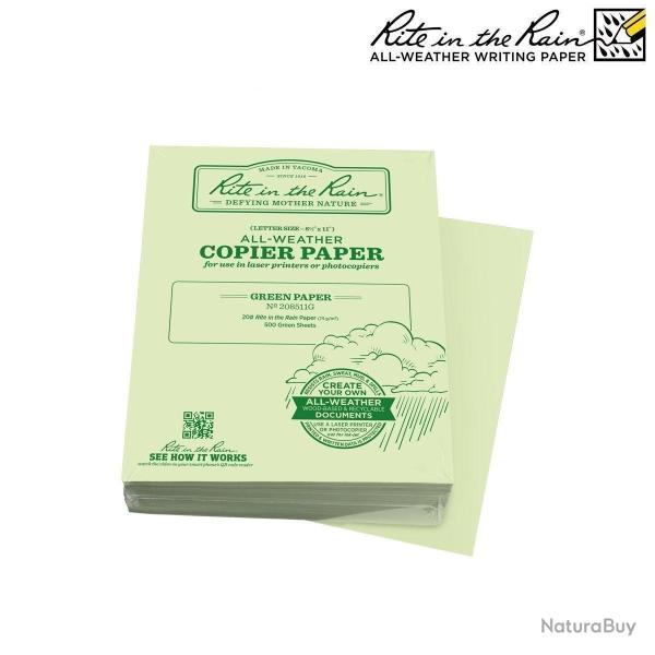 Pack 500 Feuilles A4 Vertes Rite in the Rain
