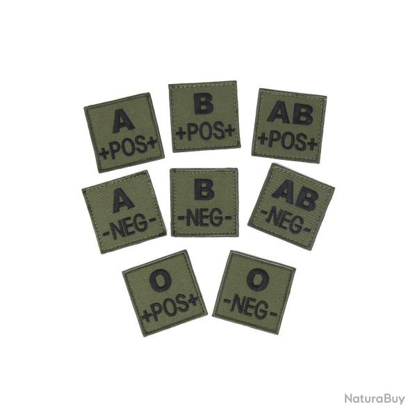 Promodis �cusson d'identification groupe sanguin vert olive