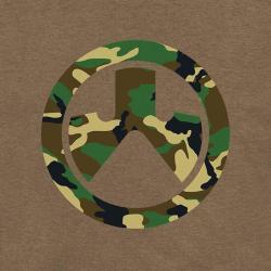 T Shirt FDE Woodland Camo Icon Blend Magpul