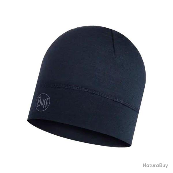 Bonnet Merino Wool 1 Layer Hat Solid Navy Buff