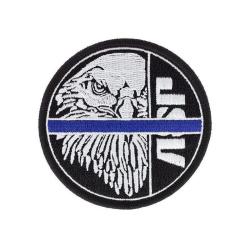 Patch ASP Blue Line aigle Blanc sur fond noir