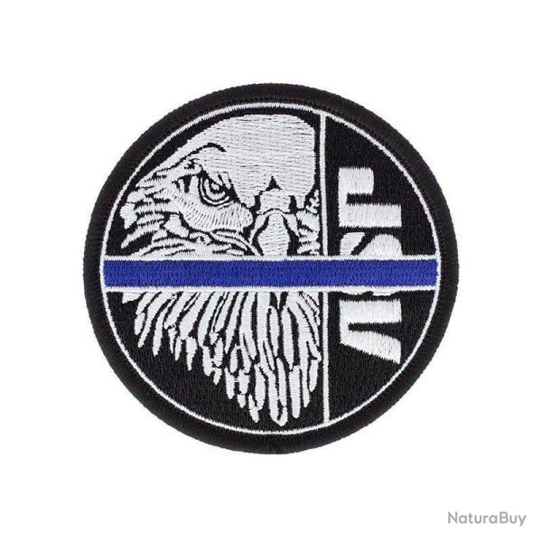 Patch ASP Blue Line aigle Blanc sur fond noir