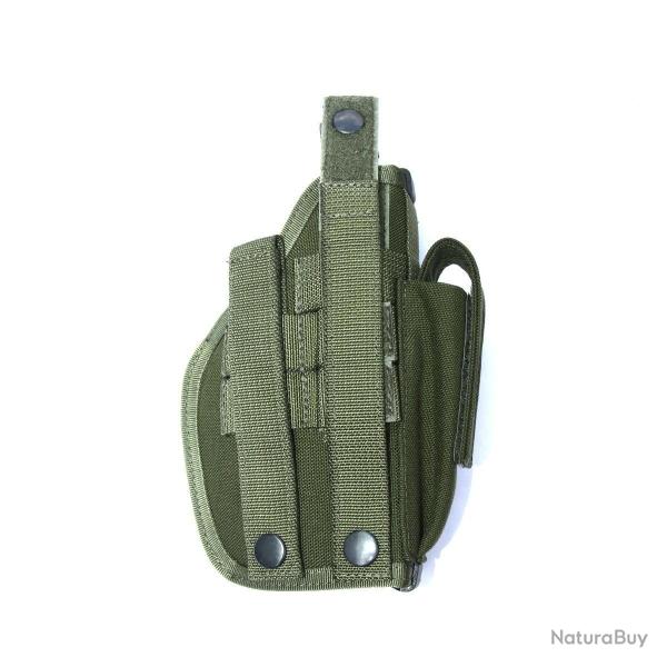 Holster MOLLE simple vert olive gaucher (LH)
