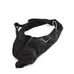 Gilet radio discret S112 Noir - port c&ocirc;t&eacute; droit pour gaucher