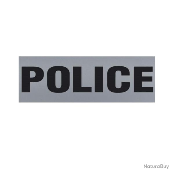 Bandeau POLICE r�tro-r�fl�chissant 30x15 cm - Lettres noires sur fond gris - Dos velcro