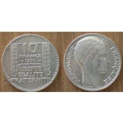 France 10 Francs 1930 Turin Argent Piece Franc