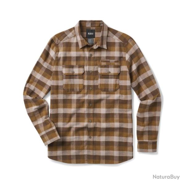 Chemise Lester Flanelle Dark Earth 1304 5.11 Tactical