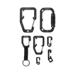 5.11 Hardpoint Gift Set - Kit 6 mousquetons acier noir