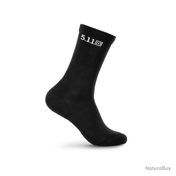 5.11 Tactical Chaussettes Duty Ready Basic Crew - Noir - Taille S (lot de 4)