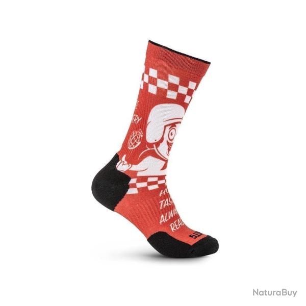 5.11 Tactical Chaussettes Sock &amp; AWE Crew Pizza Delivery - Rouge - Taille S