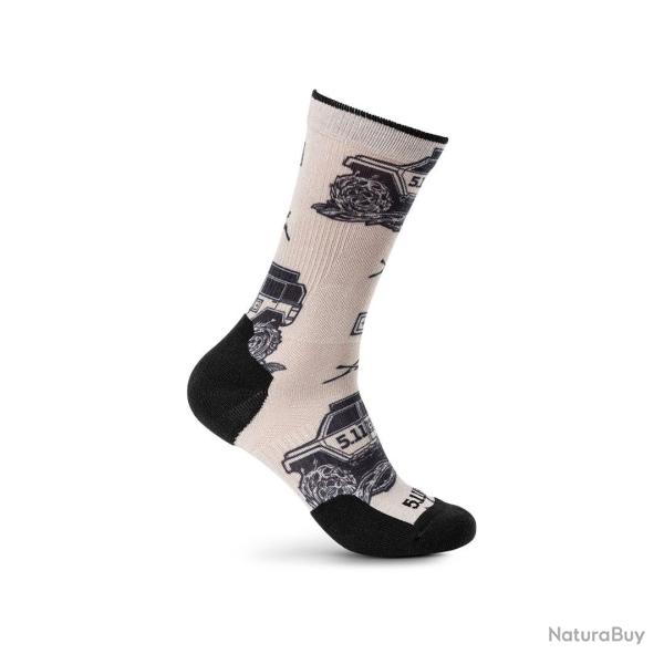 5.11 Tactical Chaussettes Sock &amp; AWE Off-Road Badlands Tan - Taille S