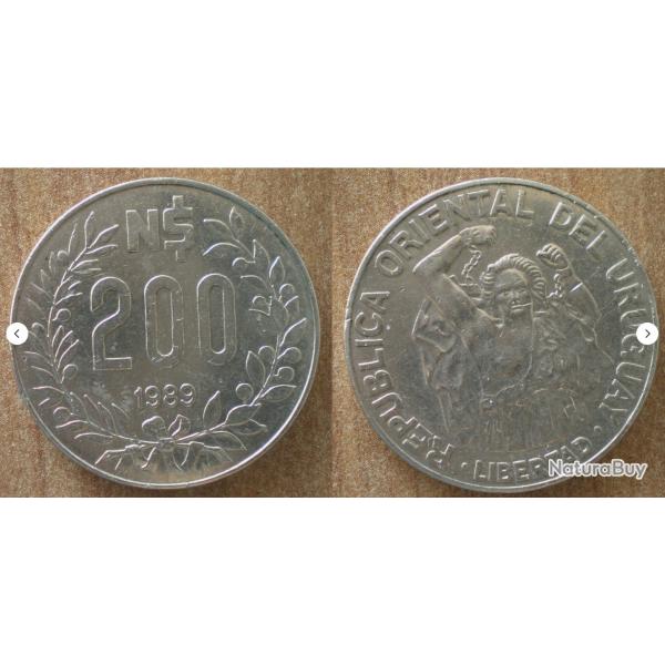 Uruguay 200 Pesos 1989 Piece Amerique Peso