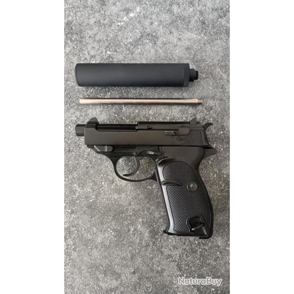 Rare P38K WE avec Silencieux Gaz 14 BBS