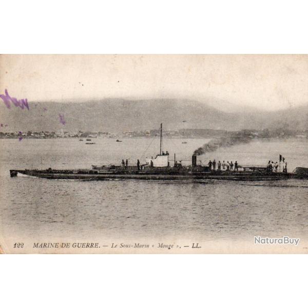 Carte Postale Ancienne Marine de Guerre Sous-Marin Monge -N�7702