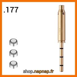 Cartouche collimateur laser calibre .177 (4,5 mm) - pointeur laser rouge pour r&eacute;glage de vis&eacute;e
