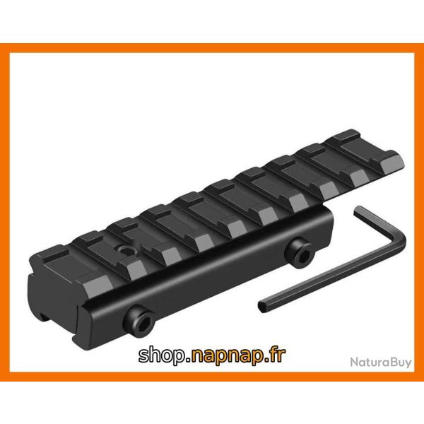 Rail picatinny: adaptateur de rail tactique de 11mm � 21mm, aluminium