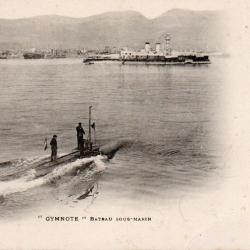 Carte Postale Bateau Sous-Marin "Gymnote" &agrave; Toulon-sur-Mer -N&deg;7714