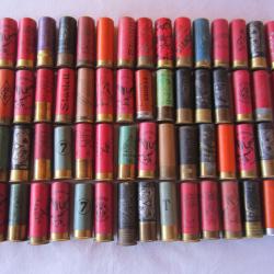 Lot de 65 cartouches de collection Cal 12 en carton