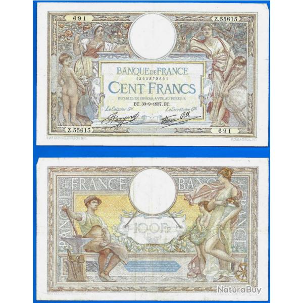 France 100 Francs 1937 Merson Grand Billet Franc Frs Frc Frcs