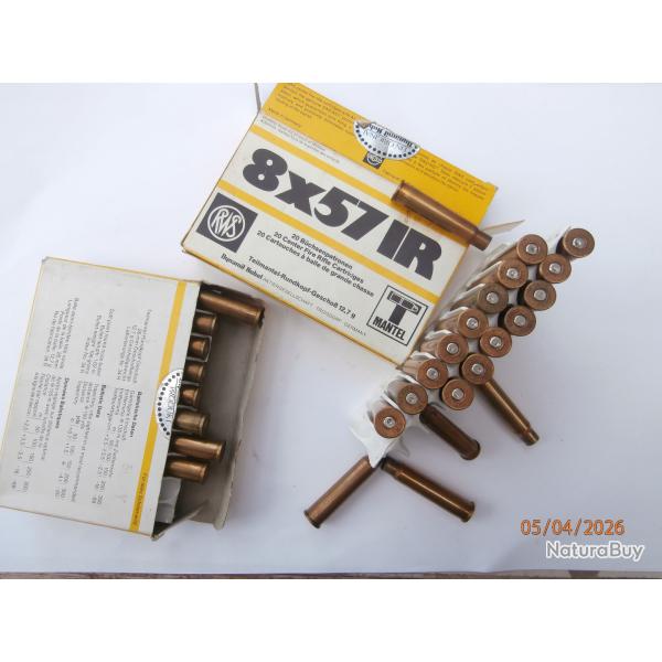 douilles cal 8x57 JR