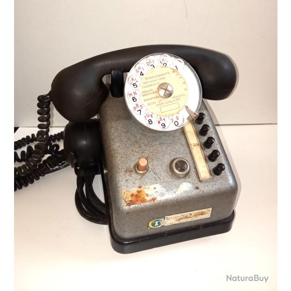 ancien t�l�phone d'atelier m�tallique