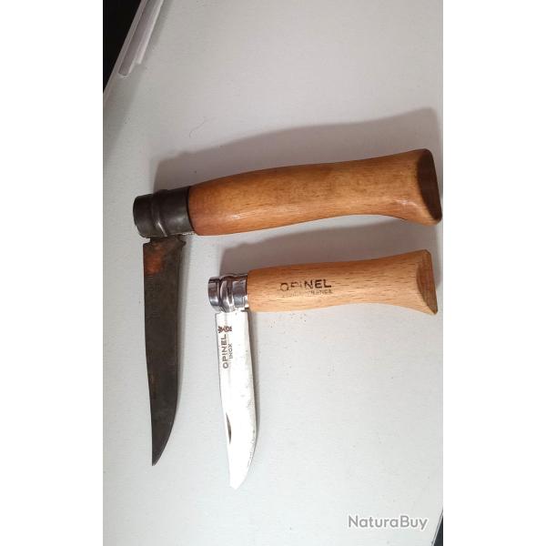 deux opinels 6 et 10 � r�nover