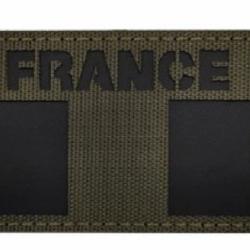Ecusson/patch - France - Kaki/noir v1 - Velcro - 8 x 5 cm - Livraison gratuite