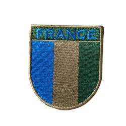 Ecusson/patch - France -  Bleu/Beige/Kaki - velcro - Livraison gratuite
