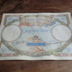 monnaie cinquante  francs luc olivier merson  C .9.8.1927.C
