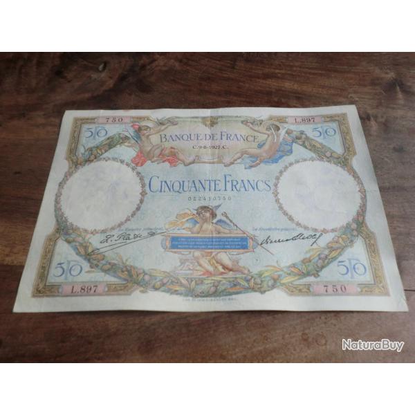 monnaie cinquante  francs luc olivier merson  C .9.8.1927.C