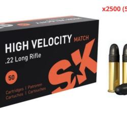 MUNITIONS SK CALIBRE 22LR HIGH VELOCITY MATCH 40gr - 2.6g x2500 