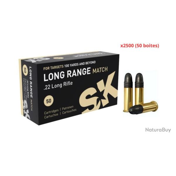 MUNITIONS SK CALIBRE 22LR LONG RANGE MATCH 40gr - 2.6g x2500 