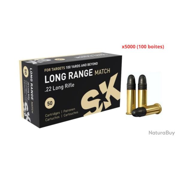 MUNITIONS SK CALIBRE 22LR LONG RANGE MATCH 40gr - 2.6g x5000 