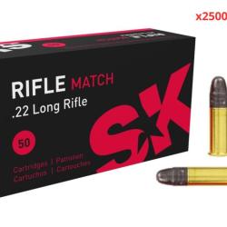 MUNITIONS SK CALIBRE 22LR RIFLE MATCH 40gr - 2.6g x2500 