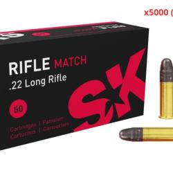 MUNITIONS SK CALIBRE 22LR RIFLE MATCH 40gr - 2.6g x5000 