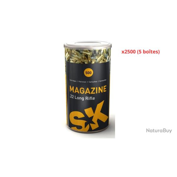 MUNITIONS SK CALIBRE 22LR STANDARD PLUS MAGAZINE 40gr - 2.6g x2500 