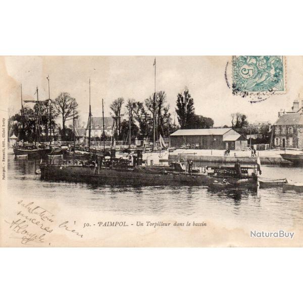 Carte Postale Paimpol - Un Torpilleur dans le bassin -N�7717