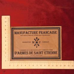 Etiquette en cuir pour coffret d'arme "Manufacture Fran&ccedil;aise d'Armes de St Etienne" #2