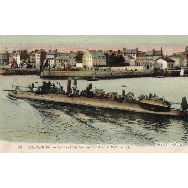 Carte Postale Ancienne - Cherbourg - Contre-Torpilleur -N�7718