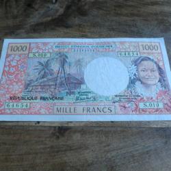 monnaie mille francs territoires fran&ccedil;ais tahiti  S.010 64654