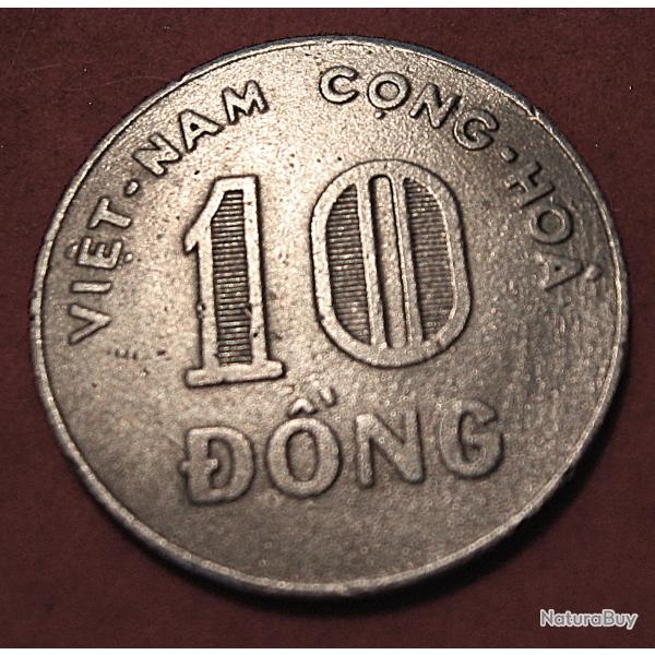 Vietnam, piece de 10 dong de 1964 ttb diametre 25,3 mm