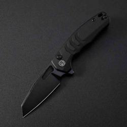 Couteau Petrified Fish Trilobite Lame Reverse Tanto Acier 14C28N Black Manche Black G10 PKFE17DDW