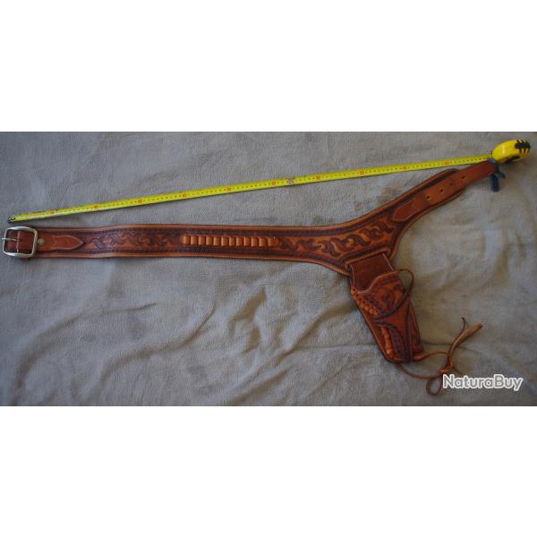 Ceinturon Western avec holster marron sans prix de r�serve