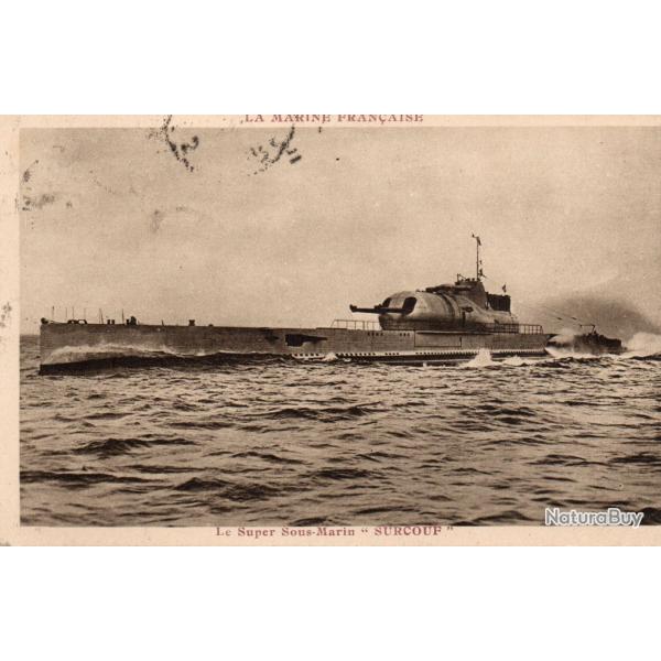 Carte postale sous-marin Surcouf -N�7721