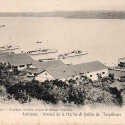 Carte Postale Ancienne - Antsiranana, Arsenal de la Marine et Flottille -N&deg;7722