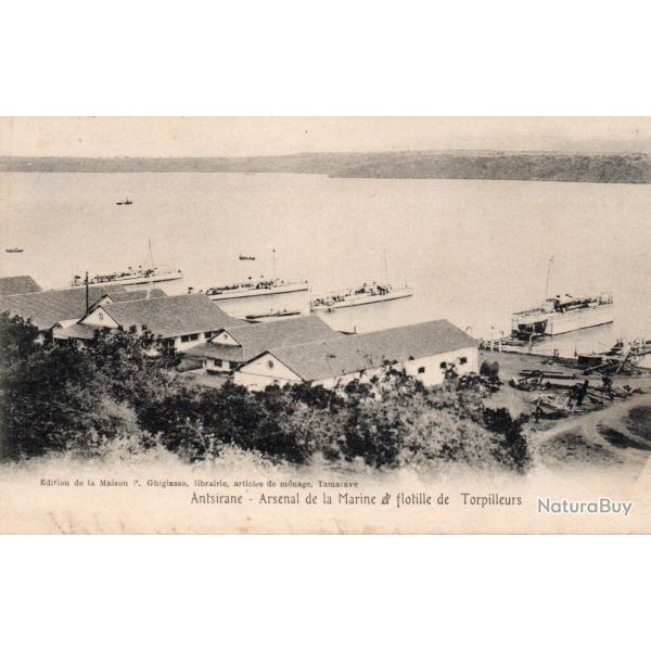 Carte Postale Ancienne - Antsiranana, Arsenal de la Marine et Flottille -N�7722