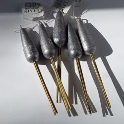 lot de 5 Plombs grappins simples avec 4 branches en laiton, 200 grs.autain