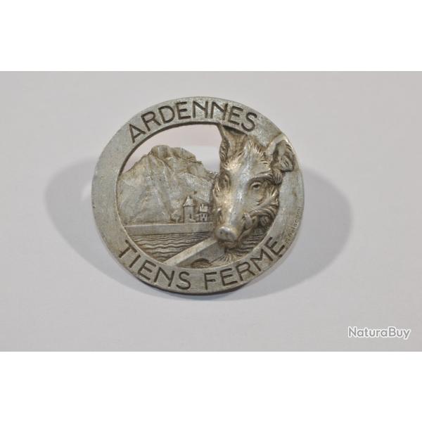 Rare Insigne /M�daille  ligne Maginot Ardennes Tiens Ferme, M. Delannoy RIF ALU  WWII (1A)